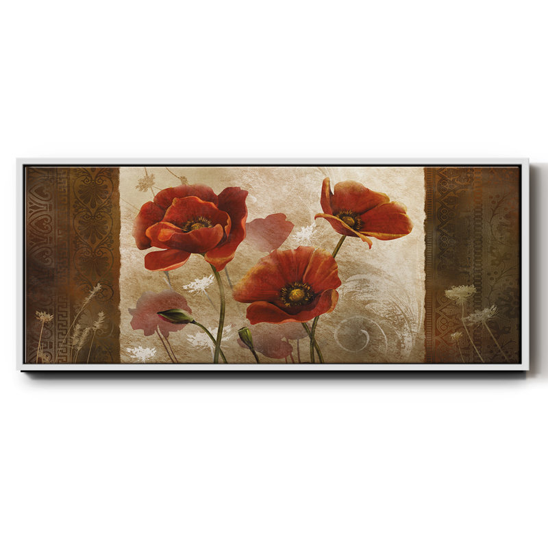 Poppy Morning - toile encadrée, H 20 po x l 50 po