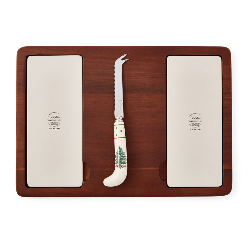 Polka Dot Cheese Board with Knife