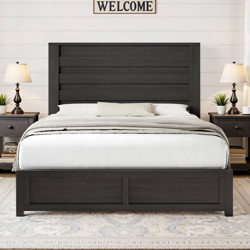 Grand lit plateforme Louby de 49 po Louby, Noir, Grand