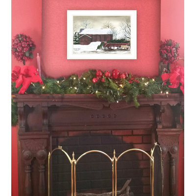 «Christmas Wagon», reproduction encadrée prête à accrocher