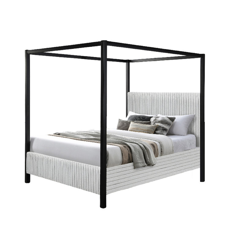 Mobilier de chambre à coucher 1pc, Gris clair, Très grand lit
