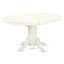 L'ensemble 7 pièces de table et chaises de cuisine se compose d'une table de salle à manger ovale avec rallonge papillon et de 6 chaises rembourrées en tissu de lin, blanc lin-583909789-659654419-583909791