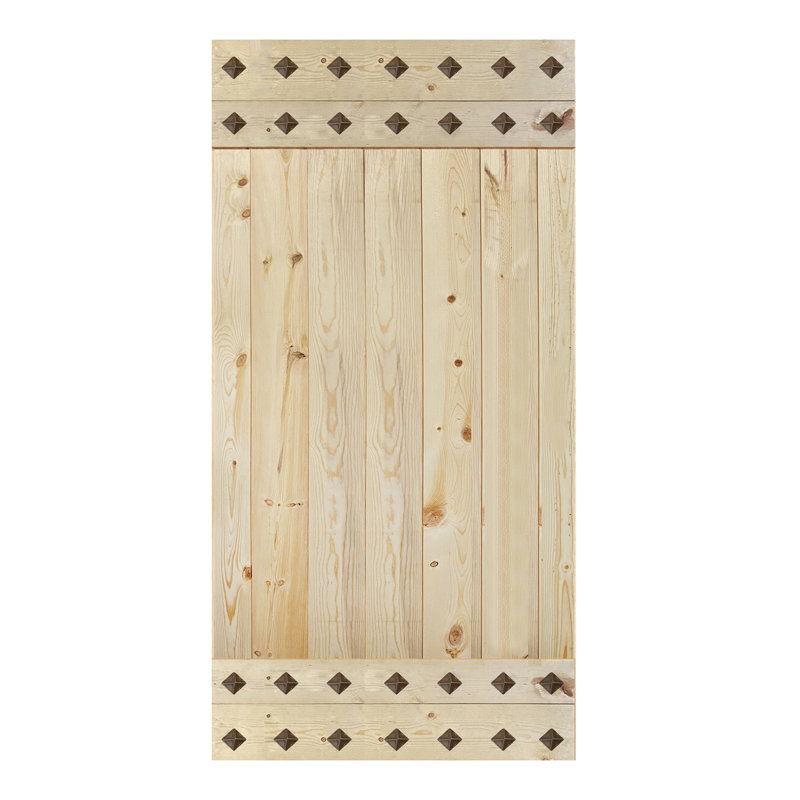 Porte de grange lambrissée peinte en bois sans trousse de quincaillerie d'installation, Sans finition, 42 po x 84 po