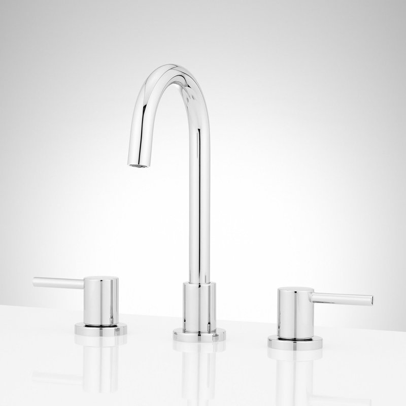 Lexia 1.2 GPM Widespread Gooseneck Bathroom Faucet, Chrome