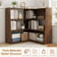 Bibliothèque à échelle extensible à 3 niveaux, bibliothèque convertible pour salon, bureau, chambre