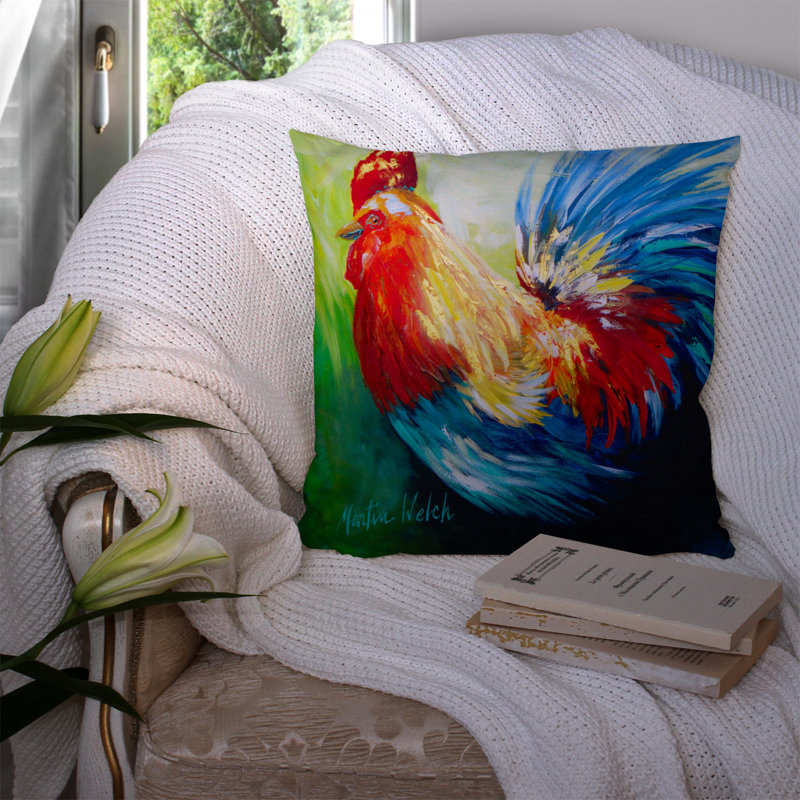 Coussin décoratif intérieur / extérieur Rooster, H 18 po x l 18 po x P 5,5 po