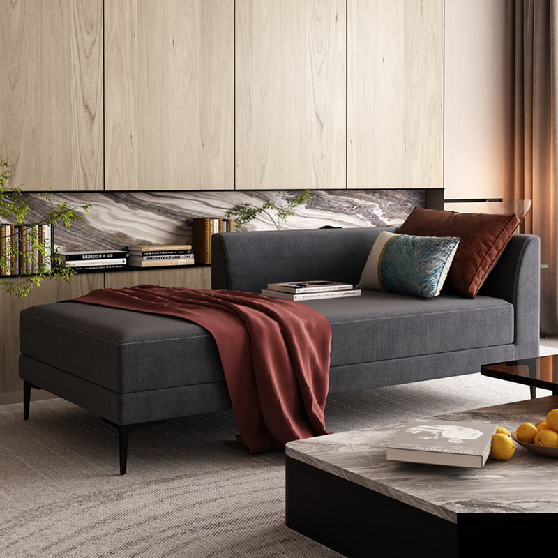 Méridiennes d'intérieur modernes Modern Living, Orienté à droite, Gris foncé