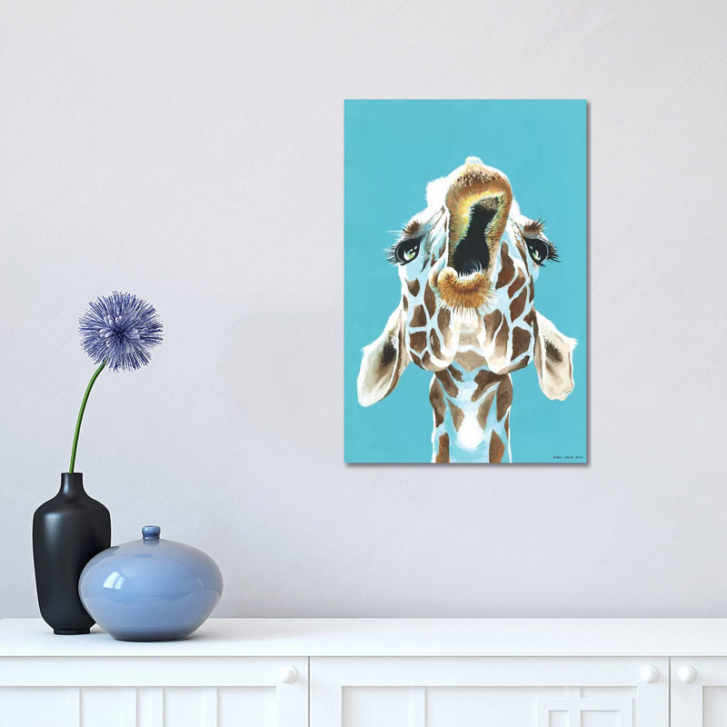 Having a Giraffe 1 Piece Painting on Canvas, 30.48 cm H x 45.72 cm W, Wrapped Canvas
