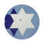 Stars Of David Vegan Leather Round Coasters