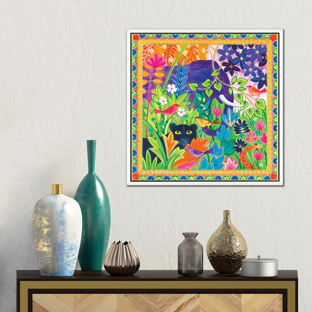 Der Elefant und der Panther von Isabelle Brent - Galerieverpackte Leinwand Giclée auf Leinwand