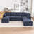 Wilroy 7-Piece Upholstered U-Shaped Sectional Sofa-1310612530