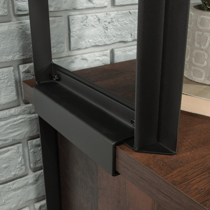Huche avec porte barrister, finition brune
