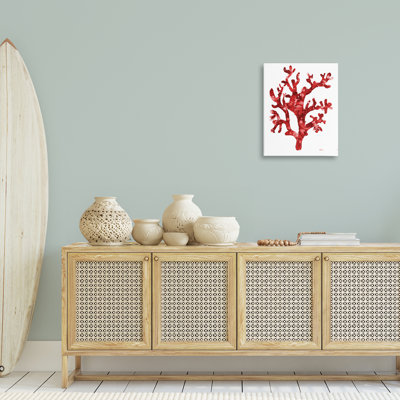  "Red Coral Sprig", art mural sur toile par Patti Mann