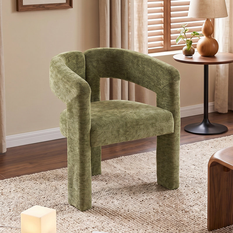 Upholstered Armchair, Green