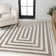 Isibeal Modern Classic Mitre Stripe Brown/Ivory Rug