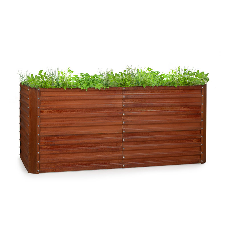 Metal Weather Resistant Raised Garden Extension Kit, 6.5 "H x 52.5" W x 104.5 "D