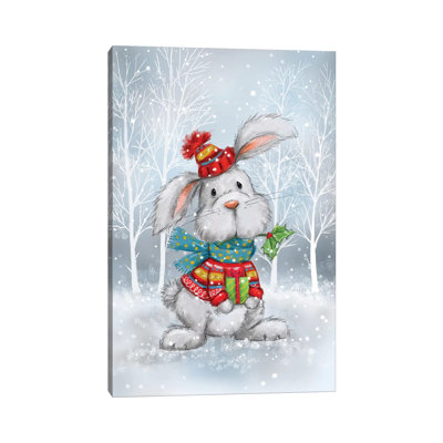 Rabbit In Wood by MAKIKO - Wrapped Canvas Print