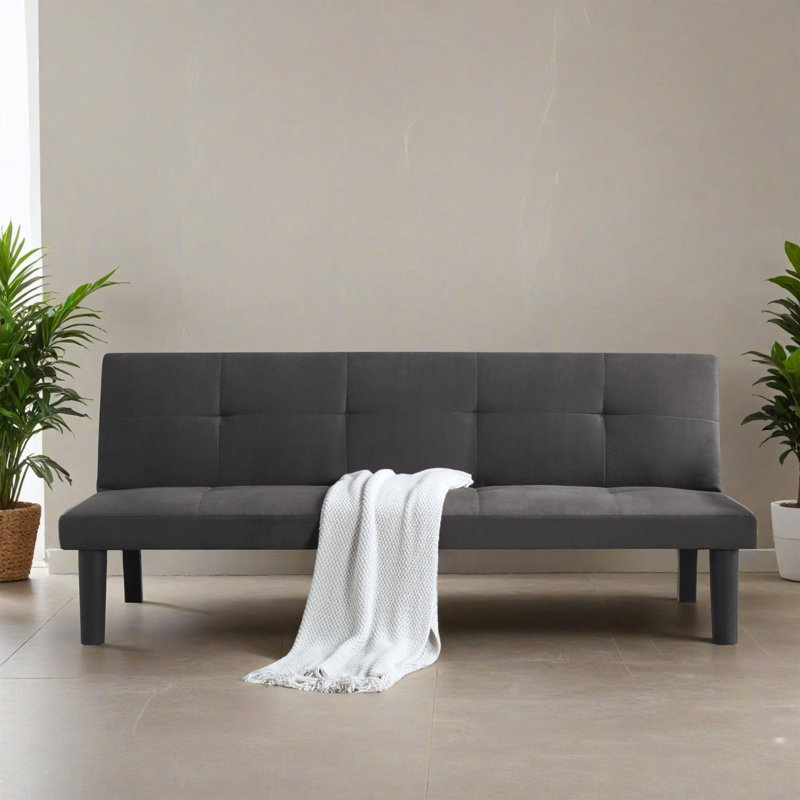 Canapé-lit inclinable convertible 68,92 po de large, Gris foncé