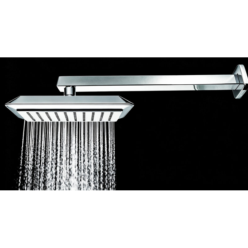Pomme de douche à effet de pluie carrée claremont, Chrome poli