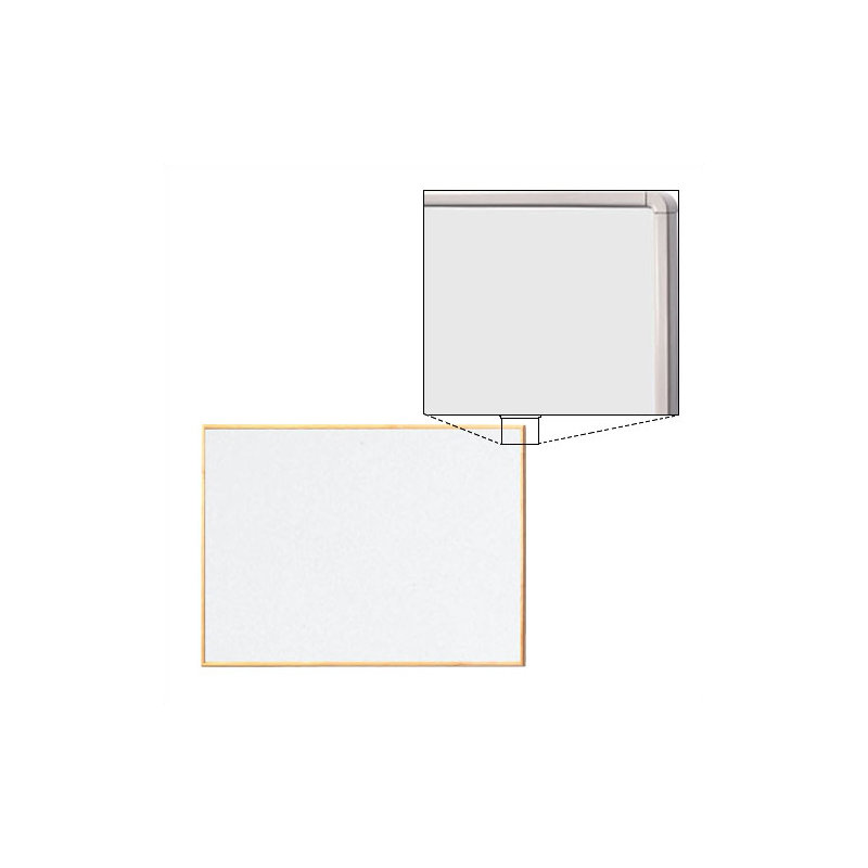 Peter Pepper Porcelain Wall Wood Whiteboard, 8' W, Soft White