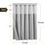 Cotton Blend Honeycomb Waffle Shower Curtain With Snap-In Liner-759779249-759779150