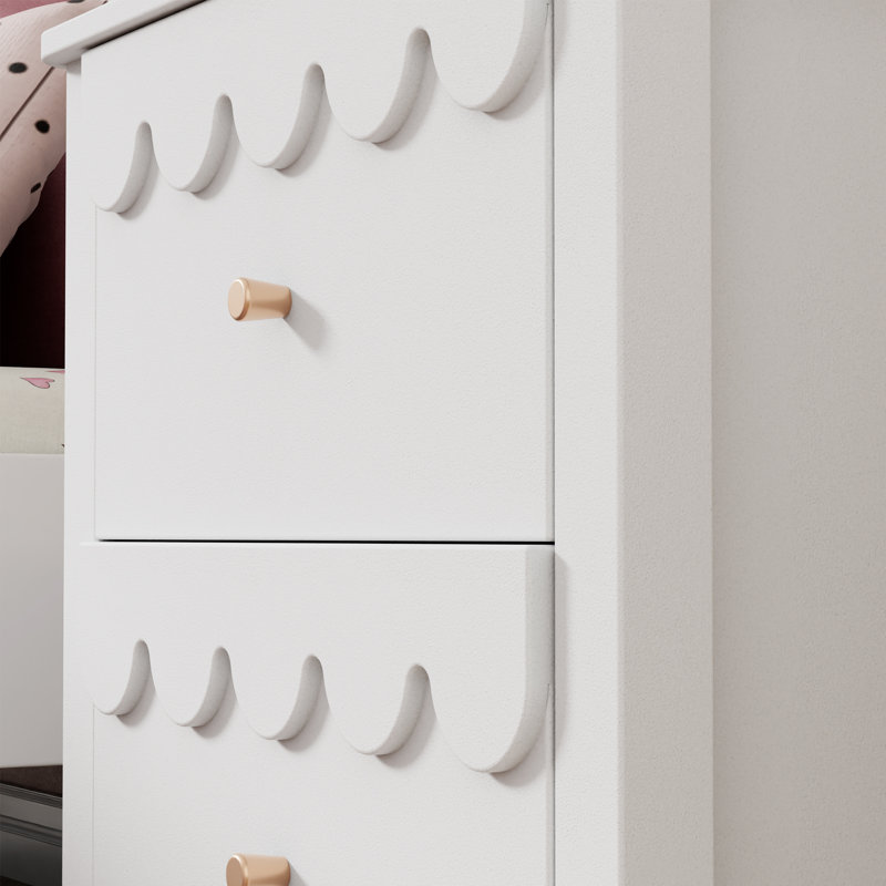 Dorlan 19.7“W Cute Cloud shape Nightstand, White