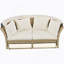 Ensemble de mobilier d'extérieur en rotin double