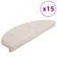 Carpet Stair Treads White 65x21x4 cm