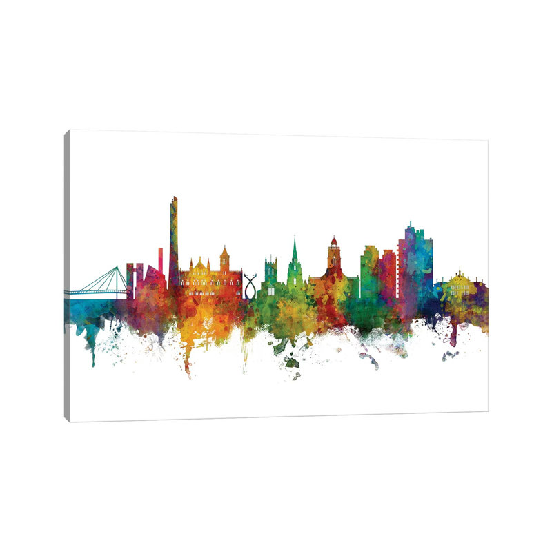Northampton, England Skyline by Michael Tompsett - Wrapped Canvas Gallery-Wrapped Canvas Giclée