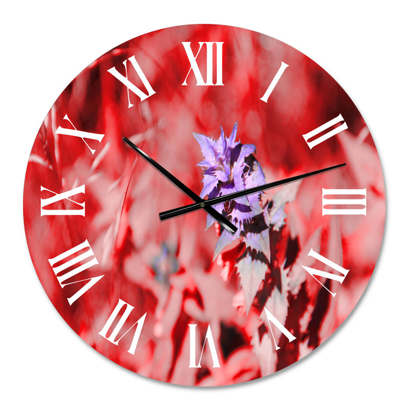Vintage Autumn Leaf IV - horloge murale maison de campagne, Petit