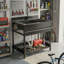 Évier utilitaire autoportant de 45 po en acier inoxydable avec robinet coulissant chaud / froid, lavabos robustes pour atelier, salle de lavage, garage, serre, soins pour animaux de compagnie