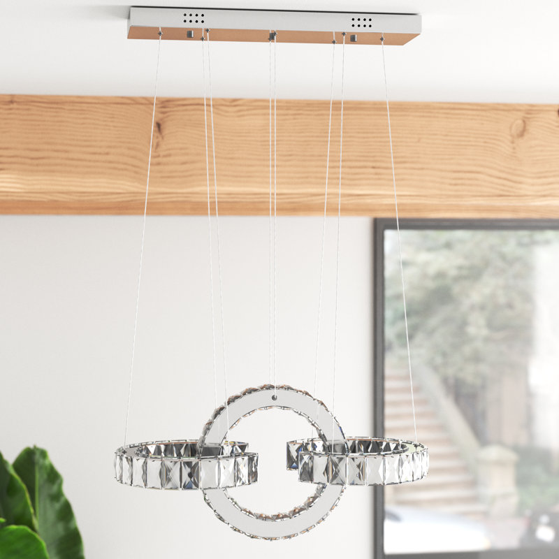 Ariabella 3 - Light 27.5"W LED Geometric Chandelier
