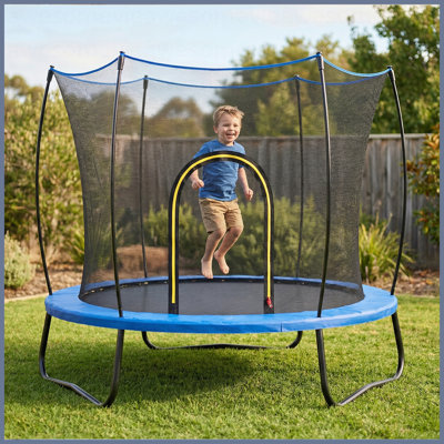 55In Round Trampoline-Spring-Blue