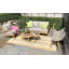 Chaise de patio en teck avec coussins Anneke Cottman
