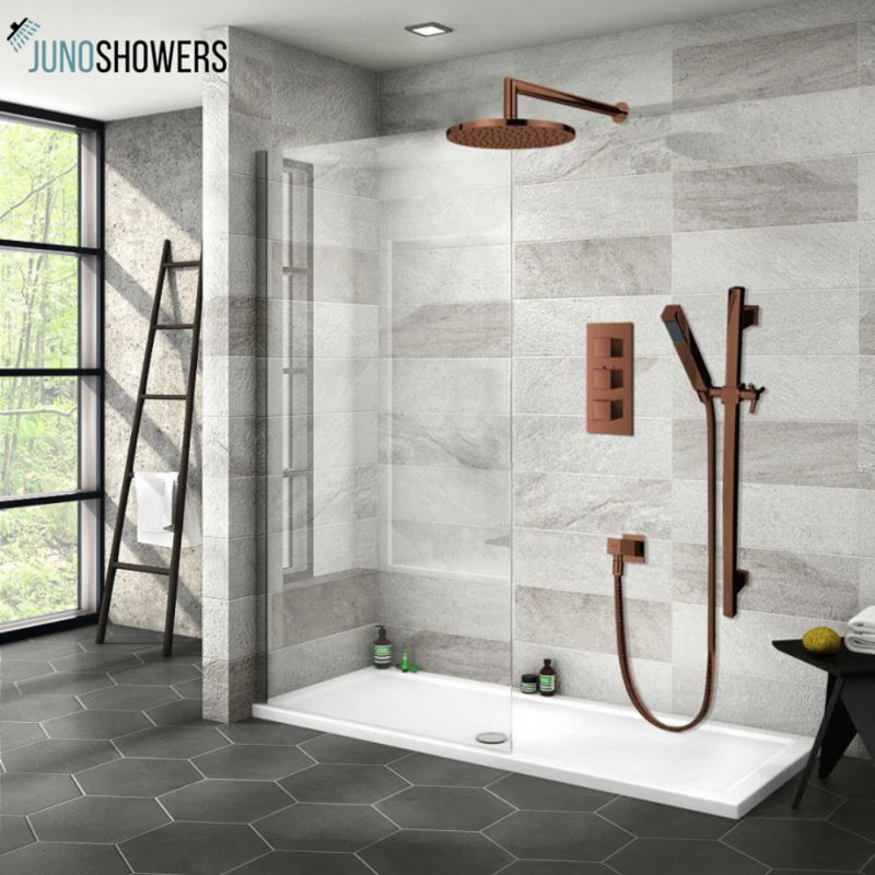 Juno 10"Oil-Rubbed Wall Mount Shower Head Set with Hand Shower