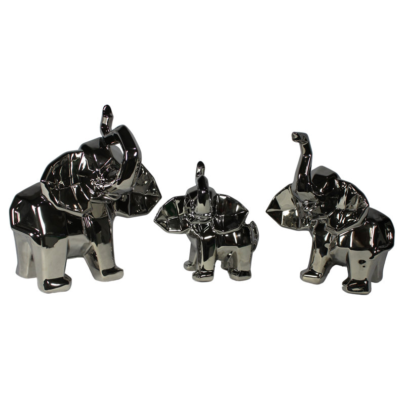 Ensemble de 3 statues décoratives Arn, Argent