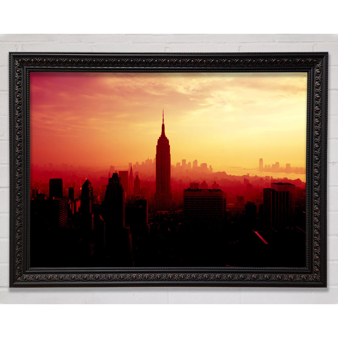 NYC Empire State Building bei Sonnenuntergang - Einzelner Bilderrahmen Kunstdrucke