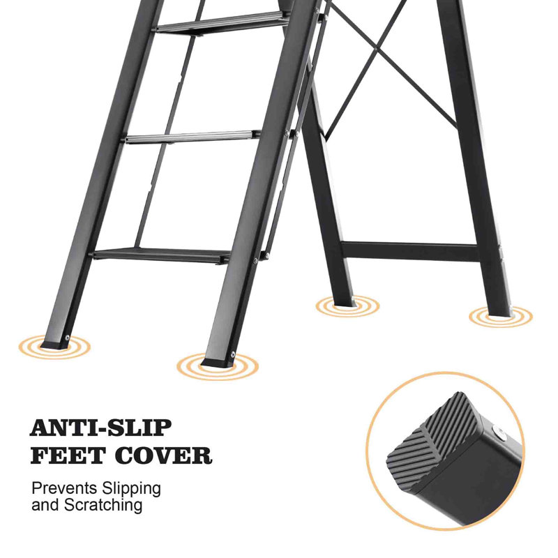 Aluminium Step Ladder, Black