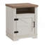 Table de chevet Farmhouse, table d'appoint avec porte de grange, table d'appoint moderne avec rangement pour chambre à coucher, bureau