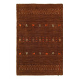 Fine Hand Knotted Persian Gabbeh Design 3' X 4'9''
