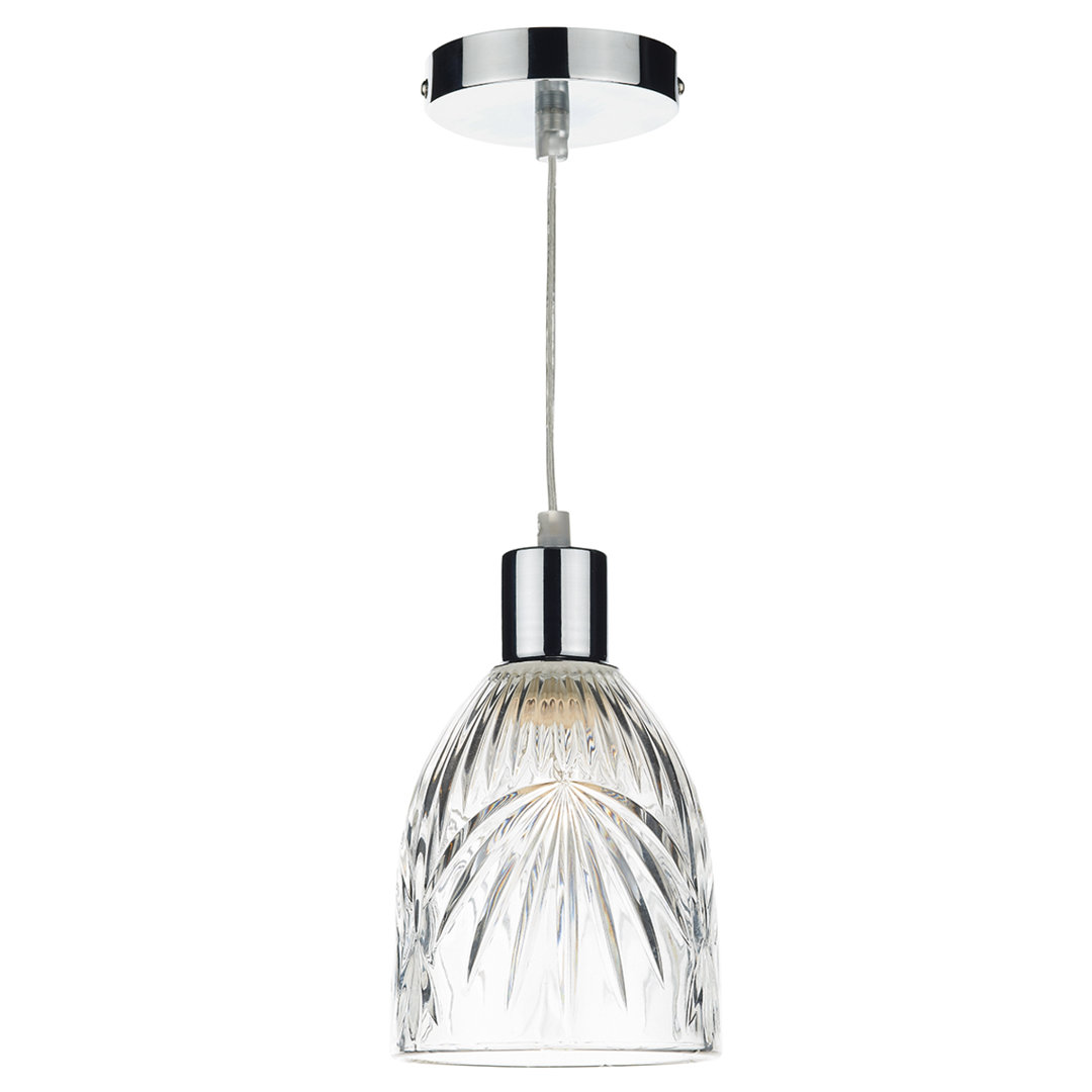15cm H Glass Bowl Pendant Shade ( Screw On ) in Clear