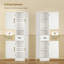 Armoire de rangement 67 po avec 2 portes et 2 tiroirs, blanc