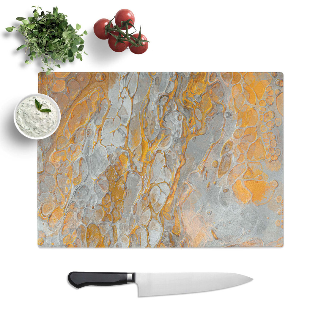 Glass Finding My World in Abstract Chopping Board
