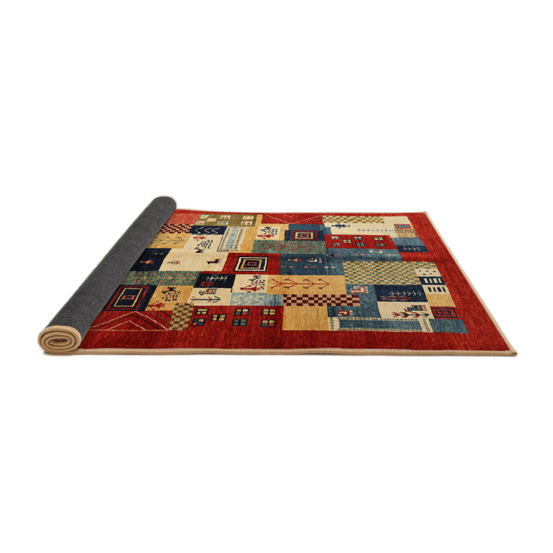 Tapis contemporain beige / brun / gris, Rond 6 pi