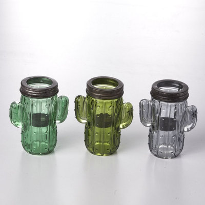 3 Piece Glass Tabletop Votive Holder Set