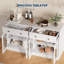 55" Black Fluted Buffet Cabinet with 4 Acrylic Doors & Drawers, Modern Sideboard for Dining Room, Living Room-978296890