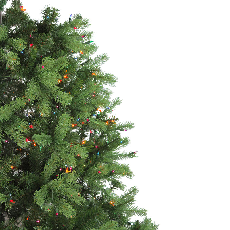 Sapin de Noël artificiel illuminé pré-éclairé, H 90 po x l 58 po x P 58 po, Multicoloured