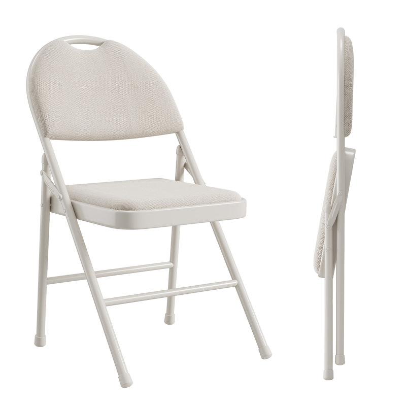 Stackable Folding Chair Folding Chair Set, Beige