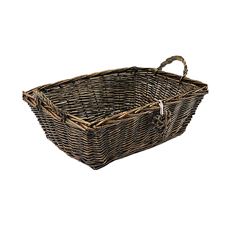 House Of Hampton Wicker Decorative Basket, 12cm H x 25cm W x 19cm D, Neutral