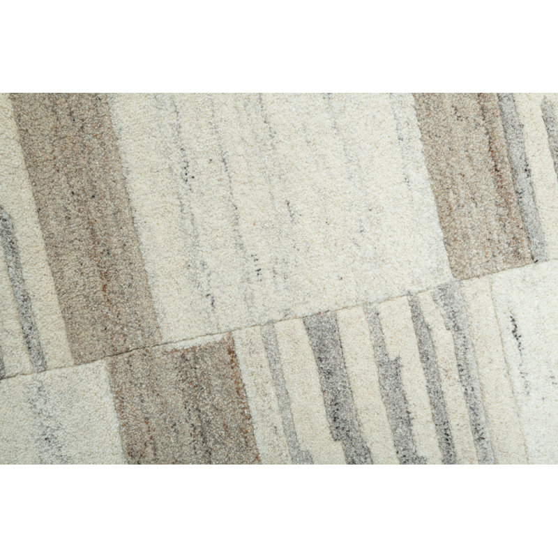 Patchwork Wool Hand Tufted Area Rug, Rectangle 190 x 290cm